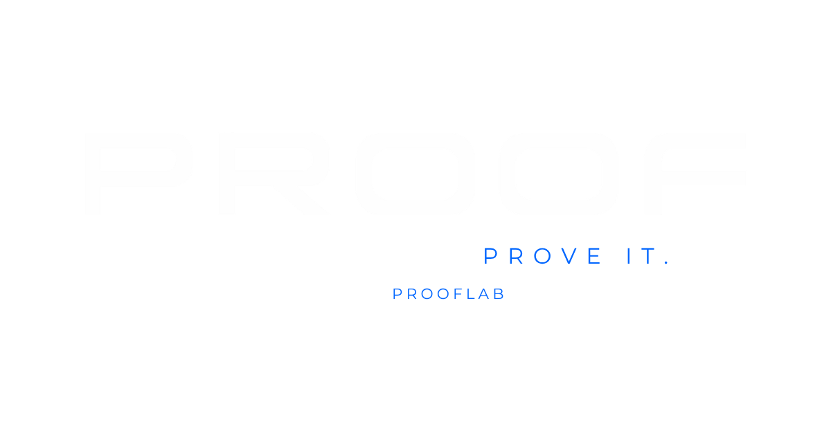 PROOF cinematic proof-of-concept studio logo